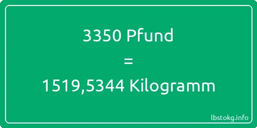 3350 lbs bis kg - 3350 Pfund bis Kilogramm