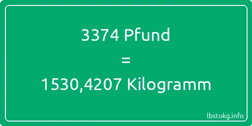 3374 lbs bis kg - 3374 Pfund bis Kilogramm