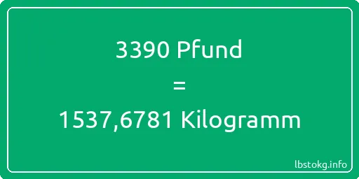 3390 lbs bis kg - 3390 Pfund bis Kilogramm