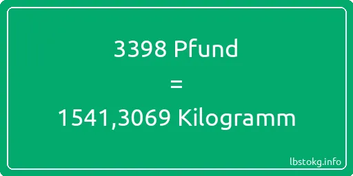 3398 lbs bis kg - 3398 Pfund bis Kilogramm