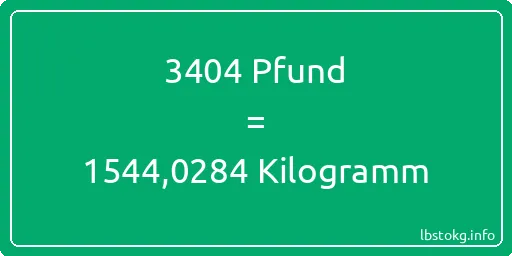 3404 lbs bis kg - 3404 Pfund bis Kilogramm