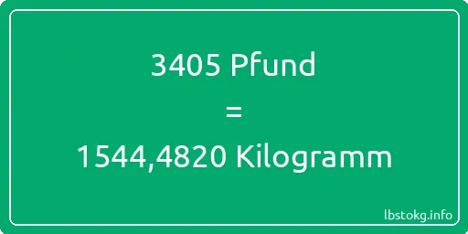 3405 lbs bis kg - 3405 Pfund bis Kilogramm