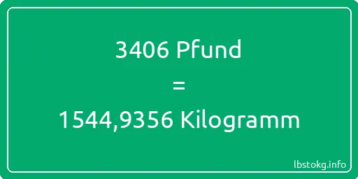 3406 lbs bis kg - 3406 Pfund bis Kilogramm