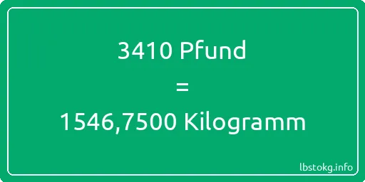 3410 lbs bis kg - 3410 Pfund bis Kilogramm