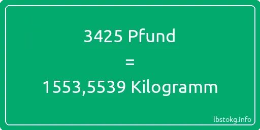 3425 lbs bis kg - 3425 Pfund bis Kilogramm