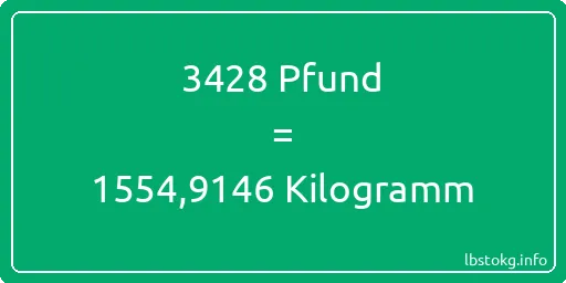 3428 lbs bis kg - 3428 Pfund bis Kilogramm