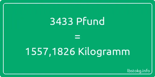 3433 lbs bis kg - 3433 Pfund bis Kilogramm