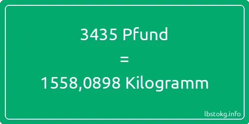 3435 lbs bis kg - 3435 Pfund bis Kilogramm