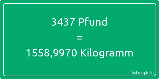 3437 lbs bis kg - 3437 Pfund bis Kilogramm