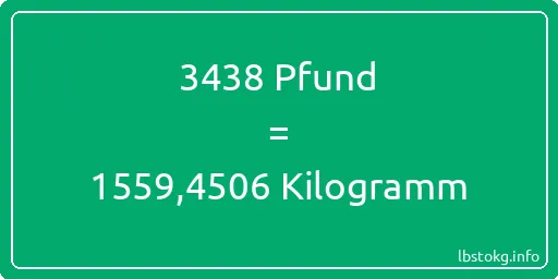 3438 lbs bis kg - 3438 Pfund bis Kilogramm