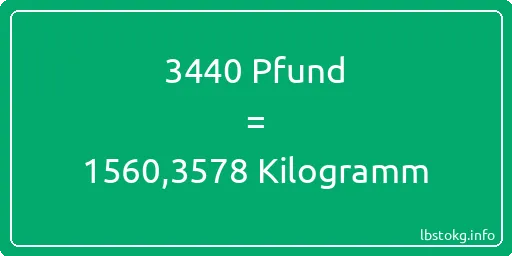 3440 lbs bis kg - 3440 Pfund bis Kilogramm