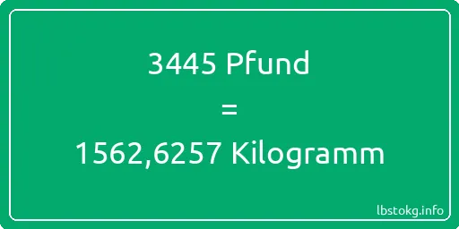 3445 lbs bis kg - 3445 Pfund bis Kilogramm