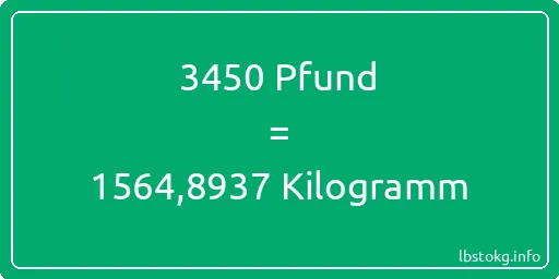 3450 lbs bis kg - 3450 Pfund bis Kilogramm