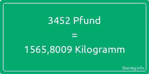 3452 lbs bis kg - 3452 Pfund bis Kilogramm