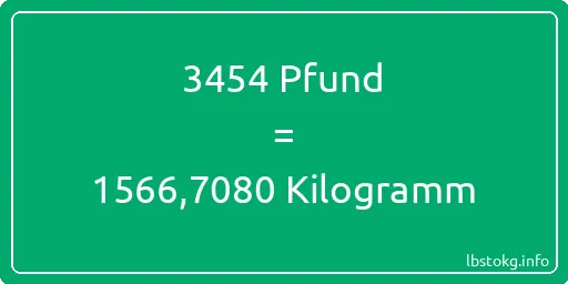 3454 lbs bis kg - 3454 Pfund bis Kilogramm