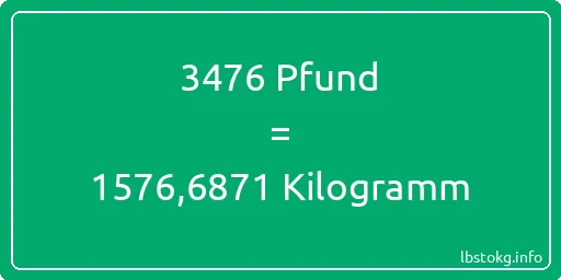 3476 lbs bis kg - 3476 Pfund bis Kilogramm