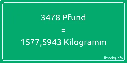 3478 lbs bis kg - 3478 Pfund bis Kilogramm