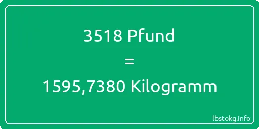 3518 lbs bis kg - 3518 Pfund bis Kilogramm