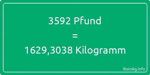 3592 lbs bis kg - 3592 Pfund bis Kilogramm