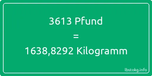 3613 lbs bis kg - 3613 Pfund bis Kilogramm