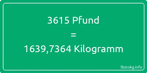 3615 lbs bis kg - 3615 Pfund bis Kilogramm