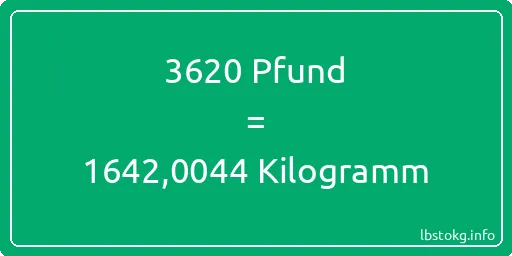 3620 lbs bis kg - 3620 Pfund bis Kilogramm