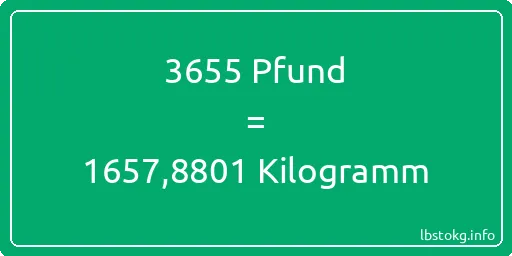 3655 lbs bis kg - 3655 Pfund bis Kilogramm