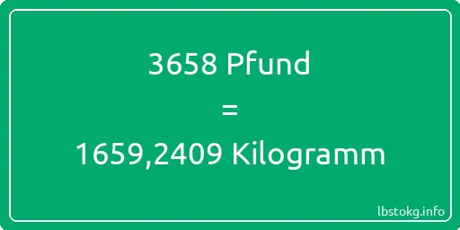 3658 lbs bis kg - 3658 Pfund bis Kilogramm