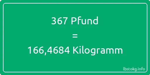 367 lbs bis kg - 367 Pfund bis Kilogramm