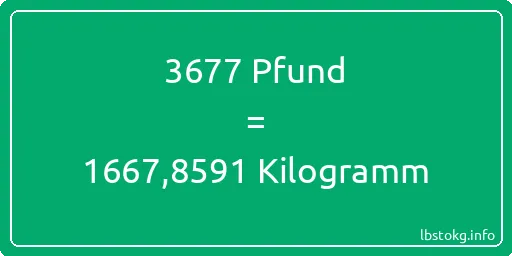 3677 lbs bis kg - 3677 Pfund bis Kilogramm