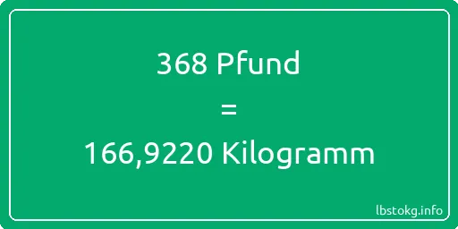 368 lbs bis kg - 368 Pfund bis Kilogramm