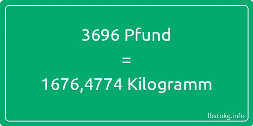 3696 lbs bis kg - 3696 Pfund bis Kilogramm