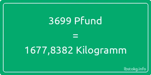 3699 lbs bis kg - 3699 Pfund bis Kilogramm