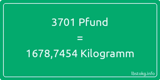 3701 lbs bis kg - 3701 Pfund bis Kilogramm