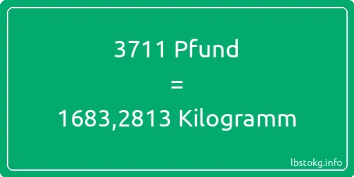 3711 lbs bis kg - 3711 Pfund bis Kilogramm