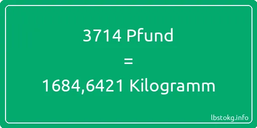 3714 lbs bis kg - 3714 Pfund bis Kilogramm