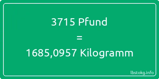 3715 lbs bis kg - 3715 Pfund bis Kilogramm