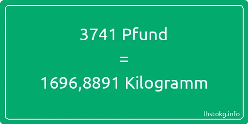 3741 lbs bis kg - 3741 Pfund bis Kilogramm