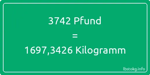 3742 lbs bis kg - 3742 Pfund bis Kilogramm