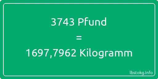 3743 lbs bis kg - 3743 Pfund bis Kilogramm