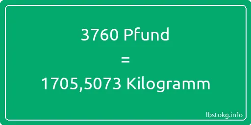 3760 lbs bis kg - 3760 Pfund bis Kilogramm