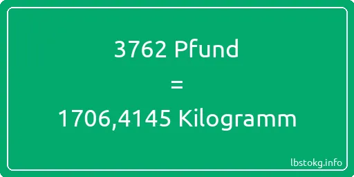 3762 lbs bis kg - 3762 Pfund bis Kilogramm