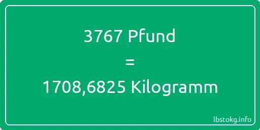 3767 lbs bis kg - 3767 Pfund bis Kilogramm