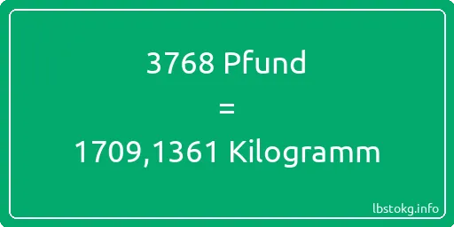 3768 lbs bis kg - 3768 Pfund bis Kilogramm