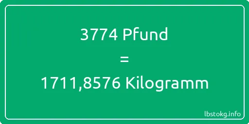 3774 lbs bis kg - 3774 Pfund bis Kilogramm