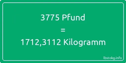 3775 lbs bis kg - 3775 Pfund bis Kilogramm