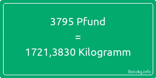 3795 lbs bis kg - 3795 Pfund bis Kilogramm