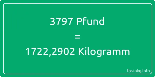 3797 lbs bis kg - 3797 Pfund bis Kilogramm