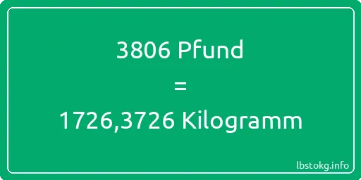 3806 lbs bis kg - 3806 Pfund bis Kilogramm