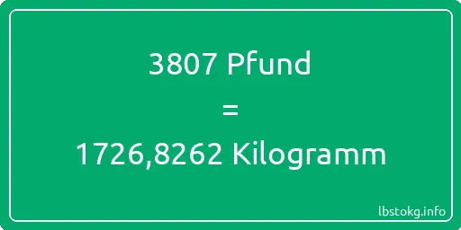 3807 lbs bis kg - 3807 Pfund bis Kilogramm